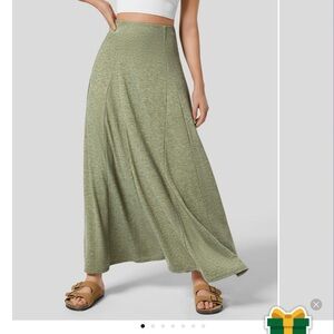 Halara. High waist maxi skirt.  1 olive green 1 black